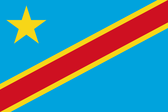 Democratic Republic of the Congo Flagge